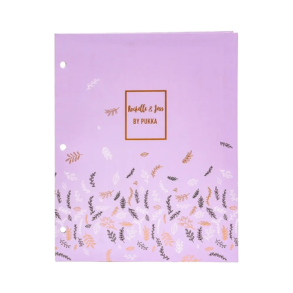 Pocket Folders|Pukka Pad Rochelle & Jess 3-Hole Punched 2-Pocket Portfolio Folders, Assorted Colors, 6/Pack (9108-ROC)