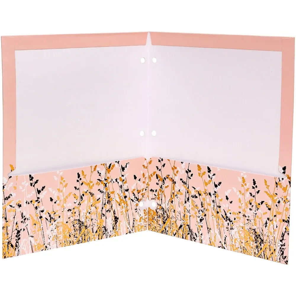 Pocket Folders|Pukka Pad Rochelle & Jess 3-Hole Punched 2-Pocket Portfolio Folders, Assorted Colors, 6/Pack (9108-ROC)