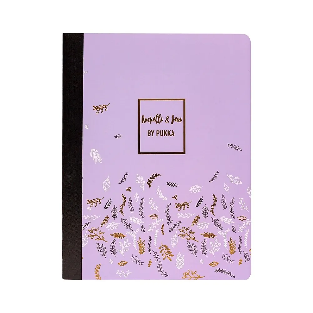 Composition Notebooks|Pukka Pad Rochelle & Jess Composition Notebooks, 7.5" x 9.75", College Ruled, 70 Sheets, Assorted Colors, 3/Pack (9107-ROC)