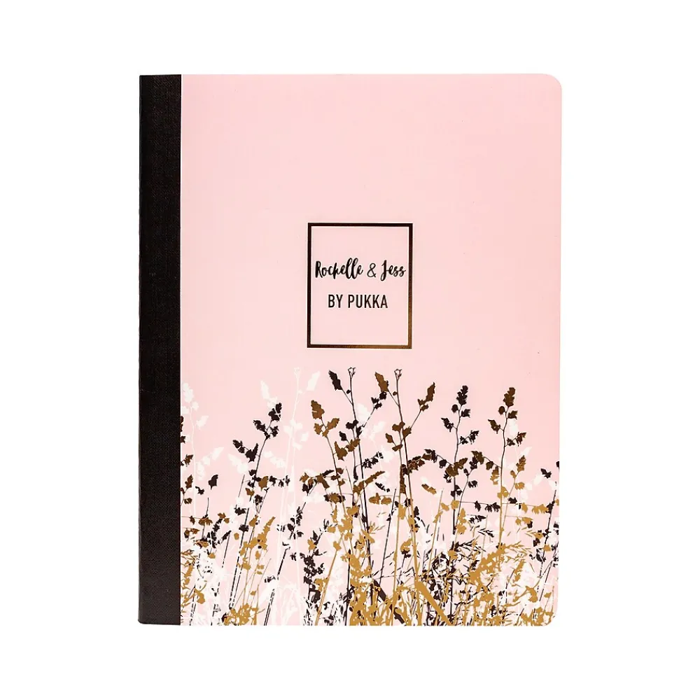 Composition Notebooks|Pukka Pad Rochelle & Jess Composition Notebooks, 7.5" x 9.75", College Ruled, 70 Sheets, Assorted Colors, 3/Pack (9107-ROC)