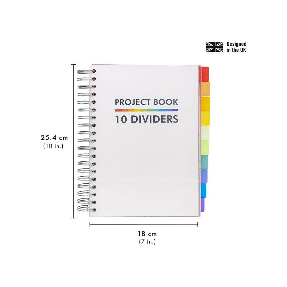 Subject Notebooks|Pukka Pad Subject Notebook, 7" x 10", College Ruled, 200 Sheets, White (9603-PB)