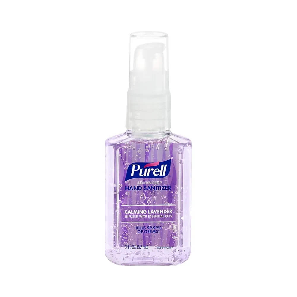 70% Alcohol Gel Hand Sanitizer, Calming Lavender Scent, 2 fl. oz., 24/Pack (3905-24-CMR)<Purell