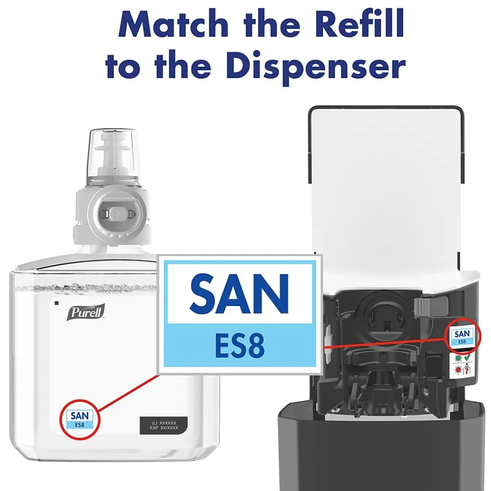 Advanced 70% Alcohol Foaming Hand Sanitizer Refill for ES8 Dispenser, 1200 mL, 2/Carton (7753-02)<Purell Outlet