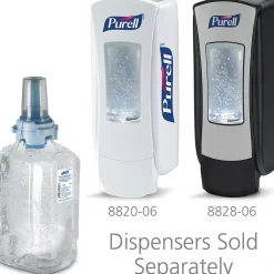 Advanced 70% Alcohol Gel Hand Sanitizer Refill for ADX 12 Dispenser, 1200 mL., 3/Carton (8803-03)<Purell New