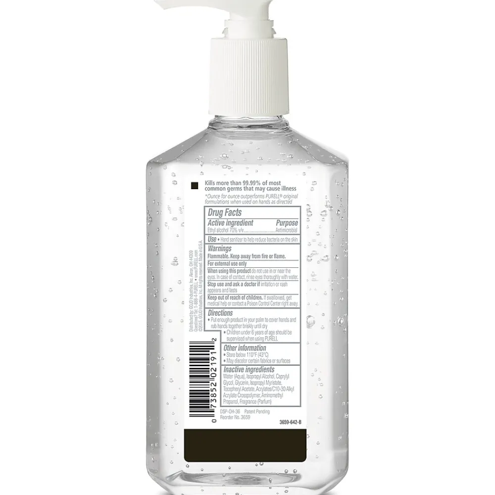 Advanced 70% Alcohol Gel Hand Sanitizer, Clean Scent, 12 oz. (3659-12)<Purell New