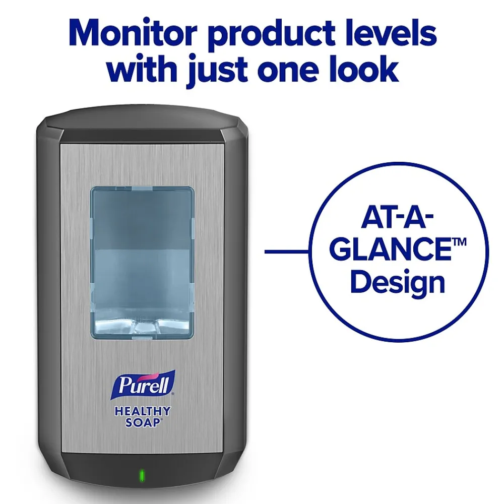 CS6 Automatic Floor Stand Hand Sanitizer Dispenser, Black/Chrome (7416-DS)<Purell Discount