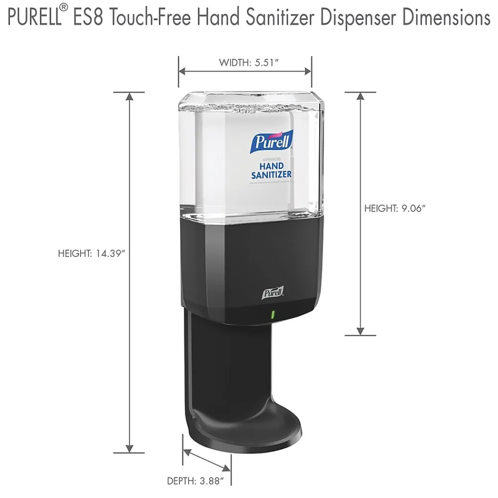 ES8 Automatic Wall Mounted Hand Sanitizer Dispenser, Gray (7724-01)<Purell Best