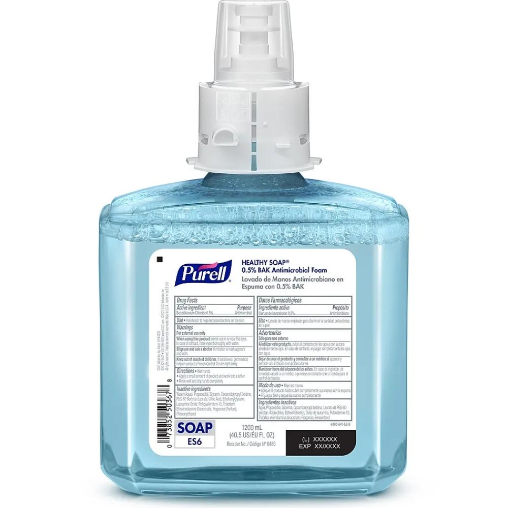 HEALTHY SOAP Antibacterial Liquid Hand Soap Refill for ES6 Dispenser, Light Scent, 1200 ml, 2/Carton (6480-02)<Purell Online