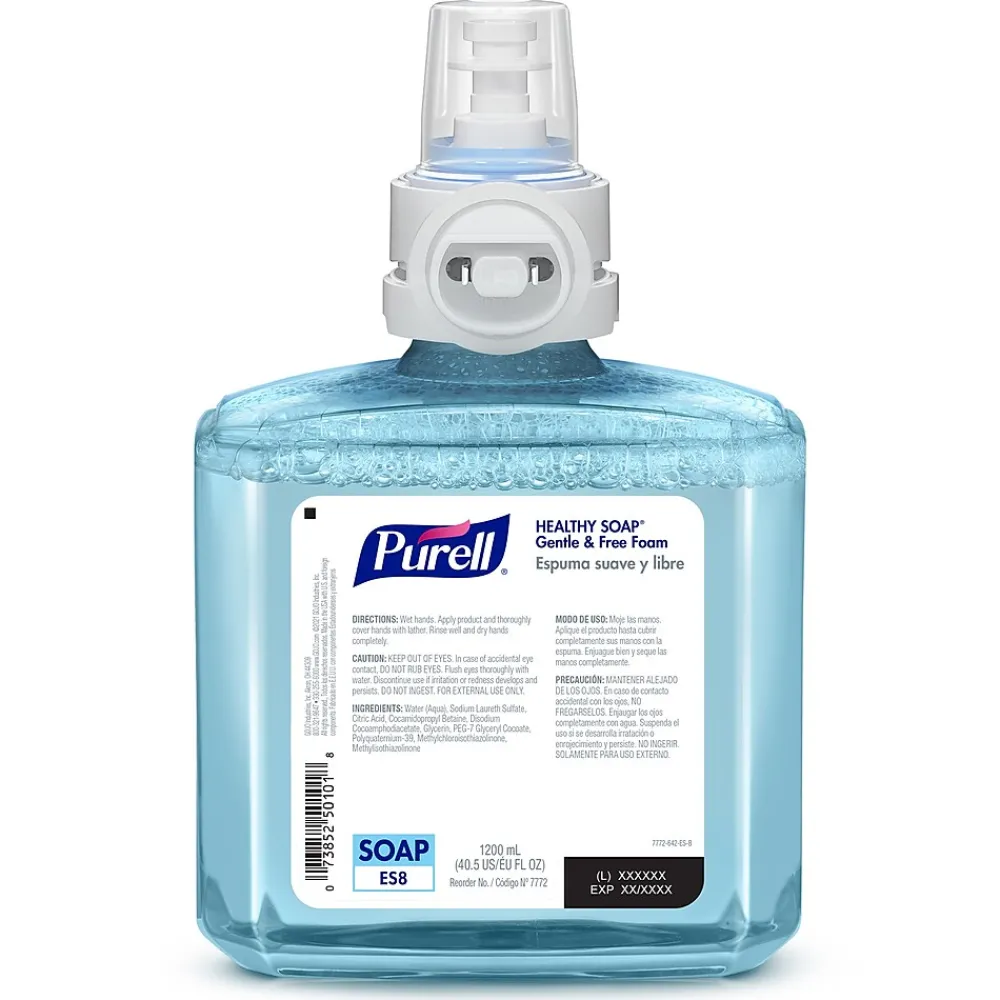 HEALTHY SOAP Foaming Hand Soap Refill for ES8 Dispenser, 1200 ml, 2/Carton (7772-02)<Purell Best