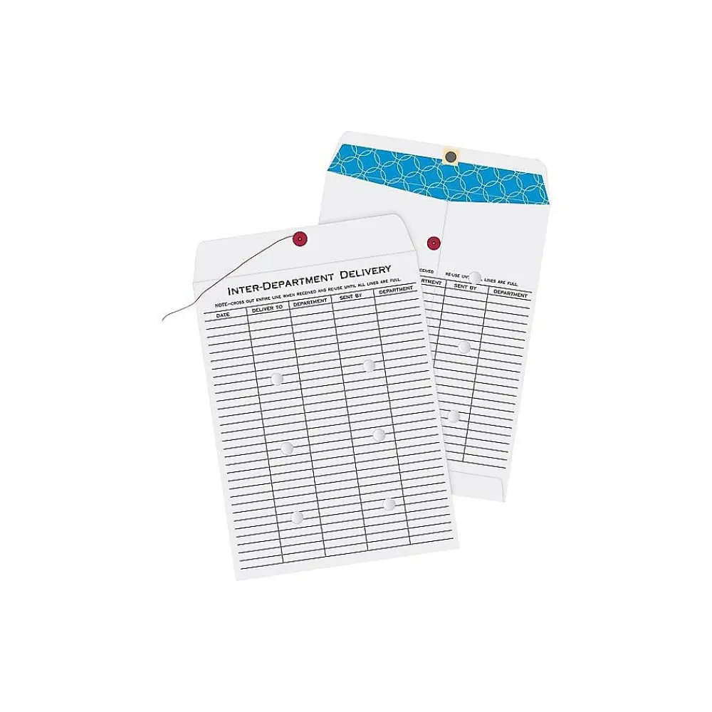 Outlet Quality Park Button & String Inter-Departmental Envelope 10" x 13", White Wove, 100/Box (QUA63663)