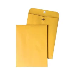 New Quality Park Clasp & Moistenable Glue Kraft Catalog Envelopes, 10" x 13", Kraft, 100/Box (QUA37797)