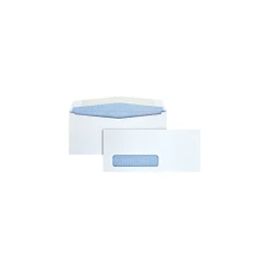 Outlet Quality Park Flap-Stik Security Tinted #10 Window Envelope, 4 1/2" x 9 1/2", White, 500/Box (90130)