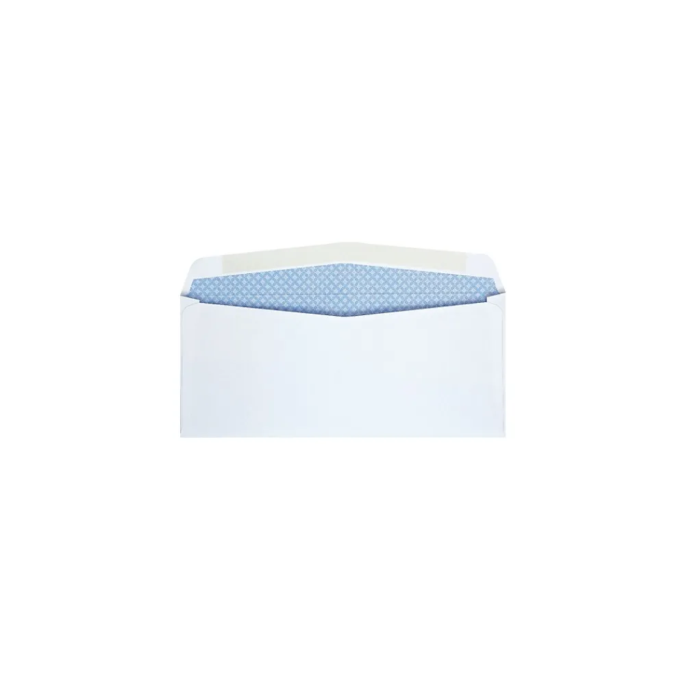 Outlet Quality Park Flap-Stik Security Tinted #10 Window Envelope, 4 1/2" x 9 1/2", White, 500/Box (90130)