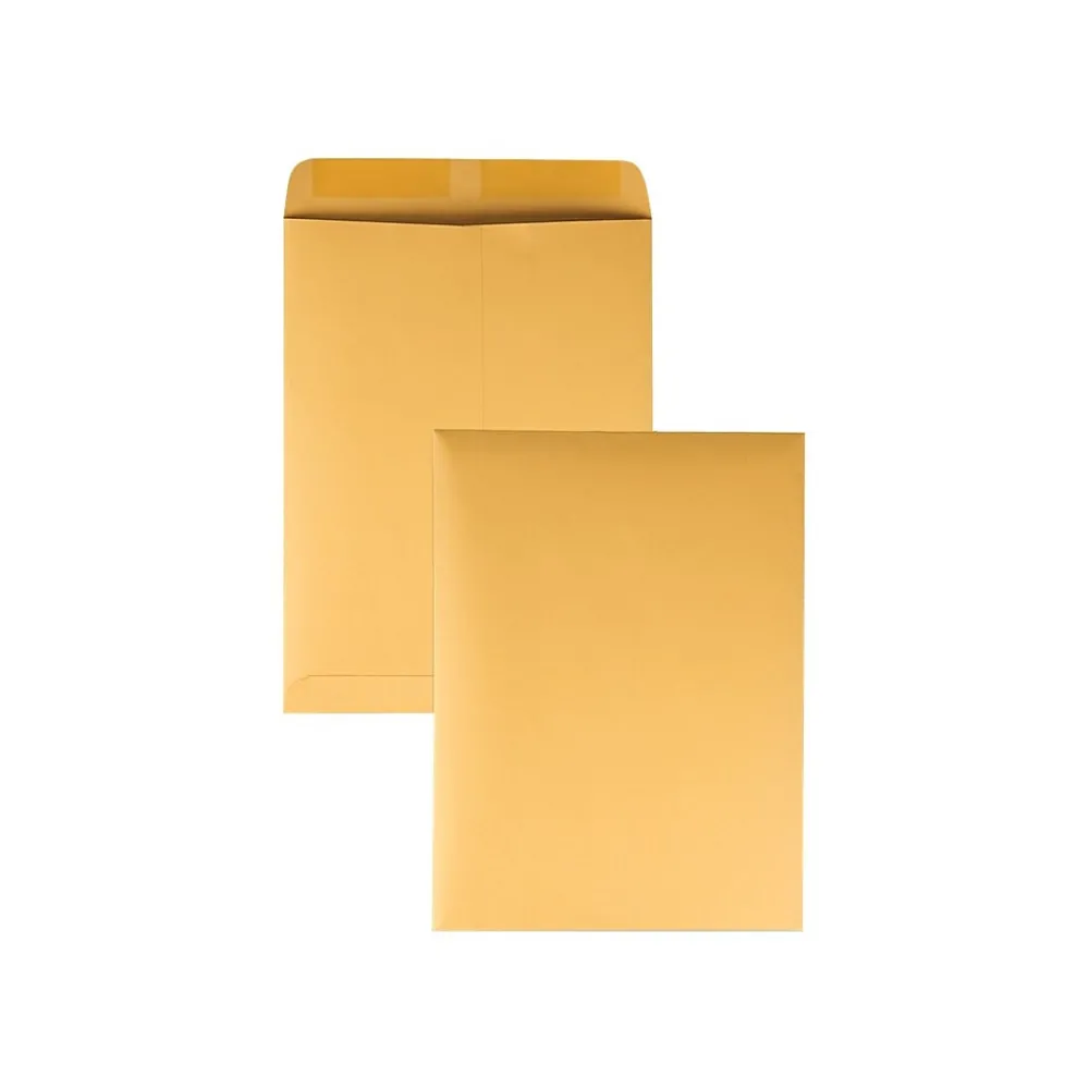 Clearance Quality Park Gummed Kraft Catalog Envelopes, 9" x 12", Kraft, 250/Box (QUA41465)