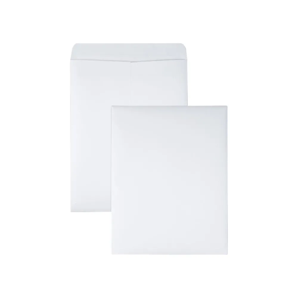 Clearance Quality Park Redi-Seal Catalog Envelopes, 9.5" x 12.5", White Wove, 100/Box (QUA43617)