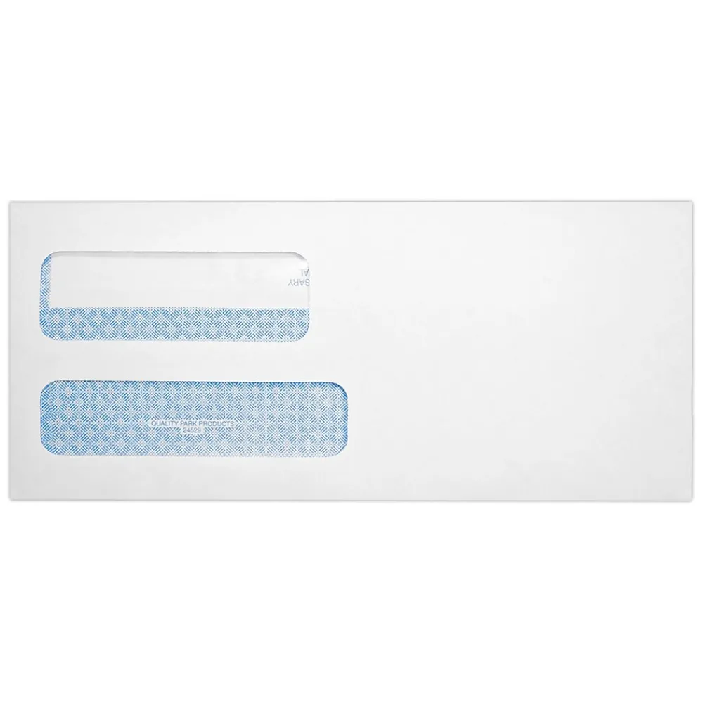 Hot Quality Park Redi-Seal Self Seal Security Tinted #9 Double Window Envelope, 3 7/8" x 8 7/8", White Wove, 250/Pack (24529-250)