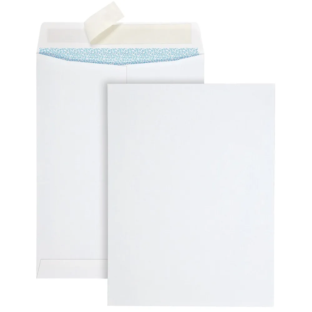 Sale Quality Park Redi-Strip Self Seal Catalog Envelope, 9" x 12", White, 100/Box (QUA44926)