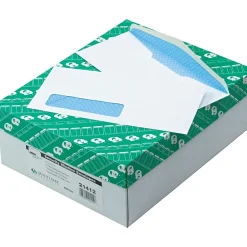 New Quality Park Security Tinted #10 Window Envelope 4 1/8" x 9 1/2", White, 500/Box (QUA21412)