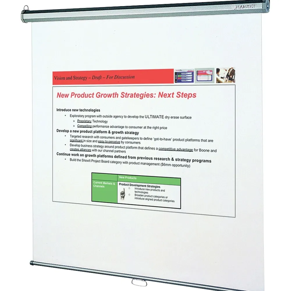Quartet 136" Manual Tripod Projector Screen, White (696S)