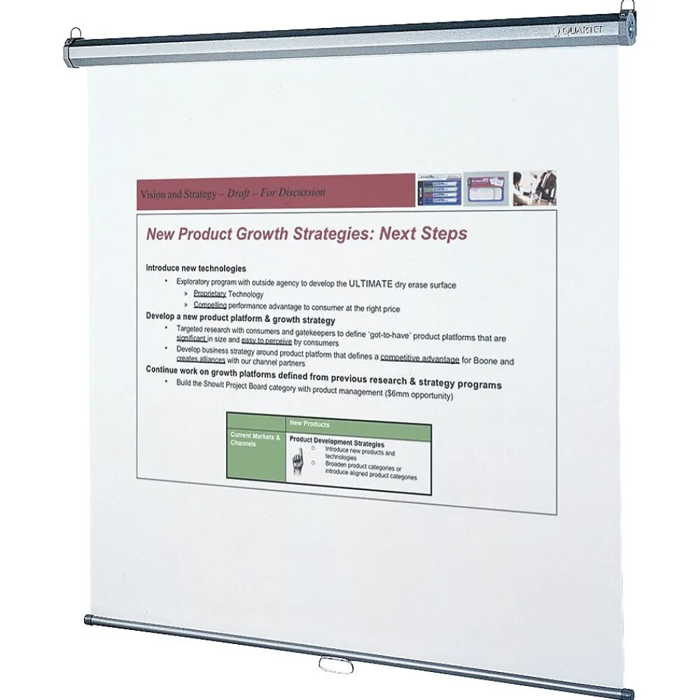 Quartet 136" Manual Tripod Projector Screen, White (696S)