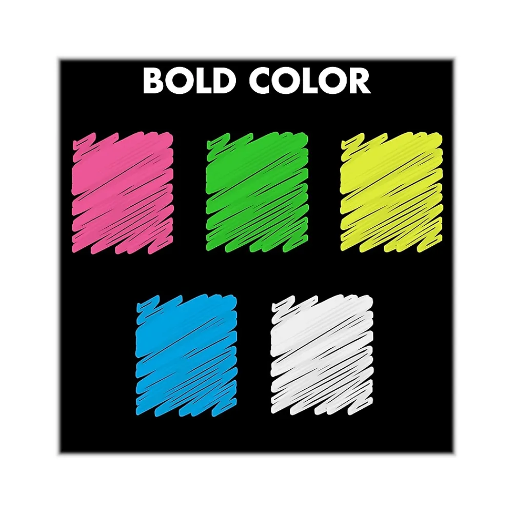 Markers|Quartet Dry Erase Markers, White/Neon Pink/Neon Green/Neon Blue/Neon Yellow, 6/Pack (79559Q)