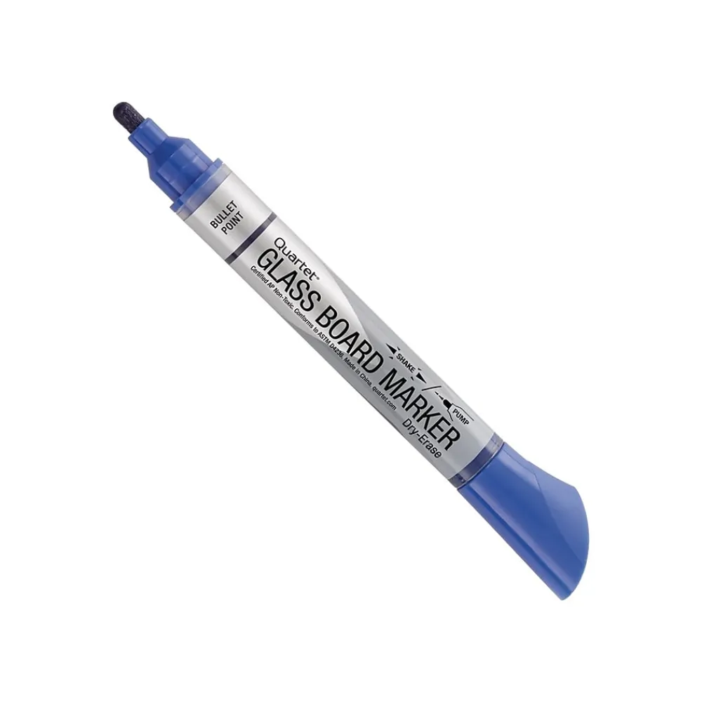 Markers|Quartet Glass Board Dry Erase Markers, Bullet Tip, Assorted, 4/Pack (79552)