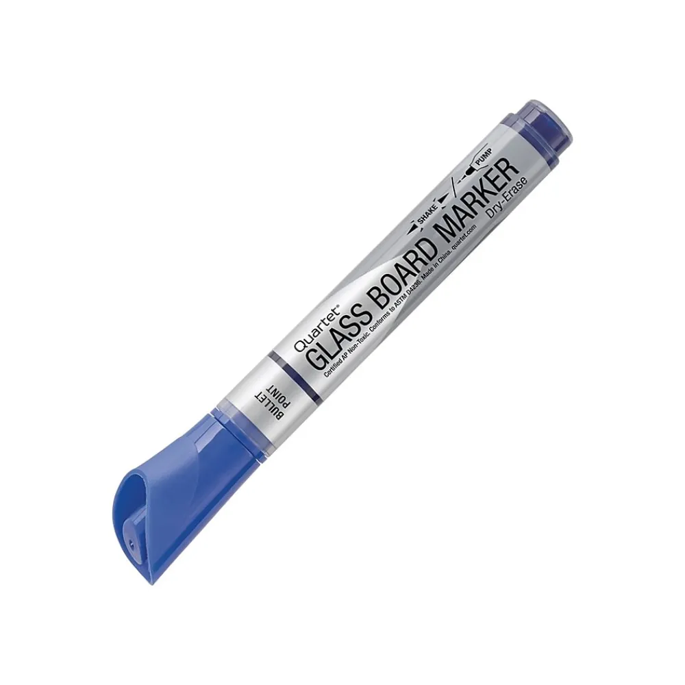 Markers|Quartet Glass Board Dry Erase Markers, Bullet Tip, Assorted, 4/Pack (79552)