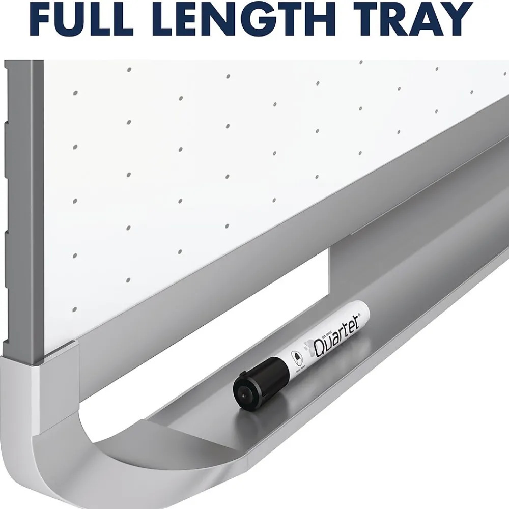Dry Erase*Quartet Prestige 2 Total Erase Dry-Erase Whiteboard, Aluminum Frame, 8' x 4' (TEM548A)