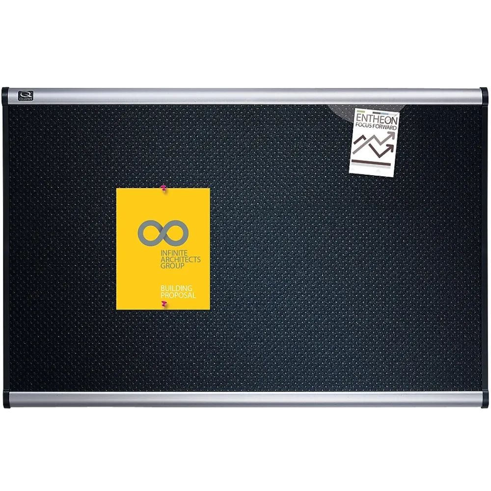 Bulletin*Quartet Prestige Foam Bulletin Board, Aluminum Frame, 4'H x 6'W (B347A)