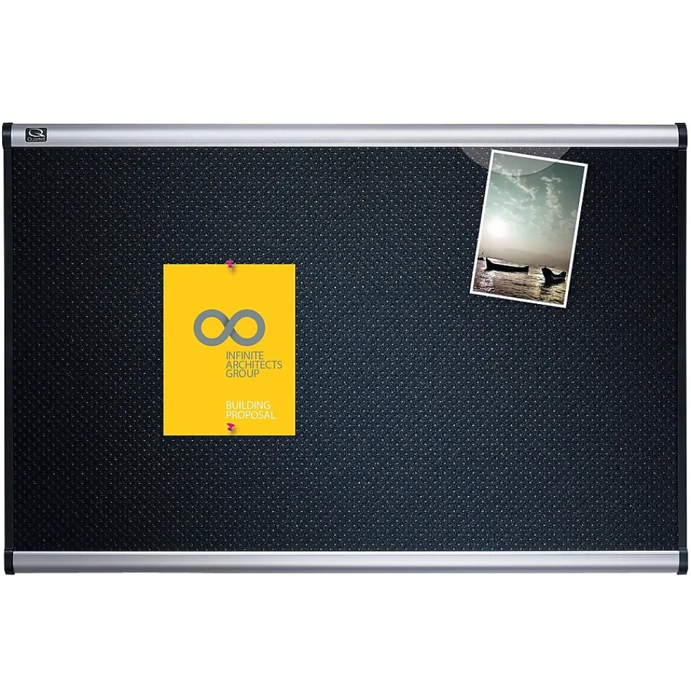 Bulletin*Quartet Prestige Foam Bulletin Board, Aluminum Frame, 4'H x 6'W (B347A)