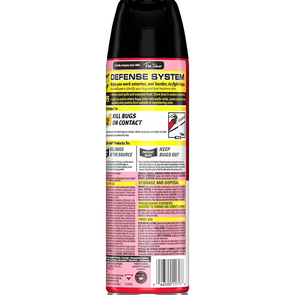 Raid Ant & Roach Killer 26 Aerosol for Ants & Roaches, Fragrance Free, 17.5 oz (697318)