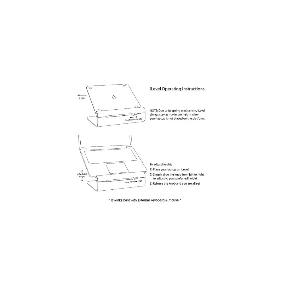 iLevel2 Adjustable Laptop Stand, Silver (12031)<Rain Design Outlet
