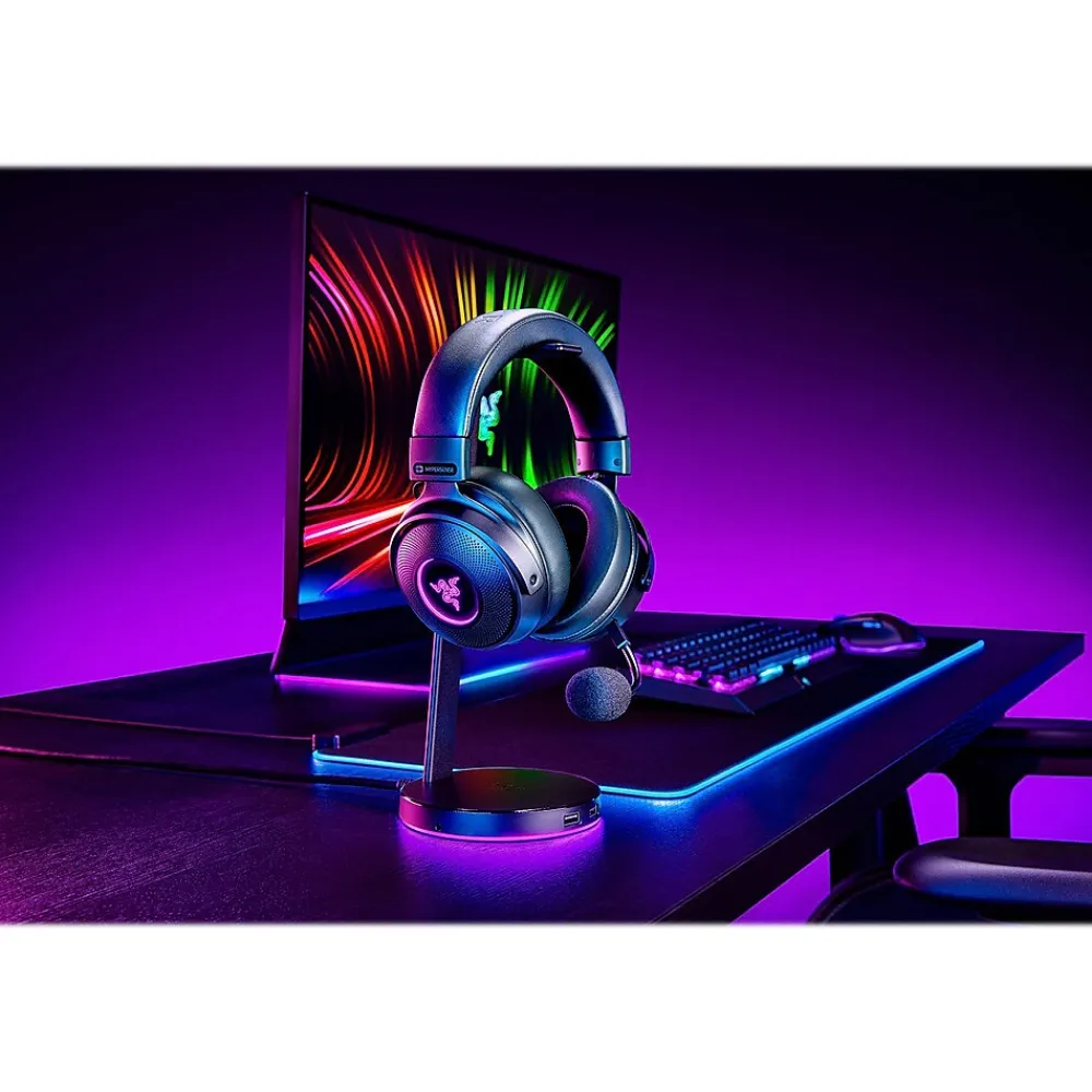 Discount Razer Kraken V3 Pro Wireless Noise Canceling Stereo Gaming Headset, 3.5mm, Black (RZ04-03460100-R3U1)