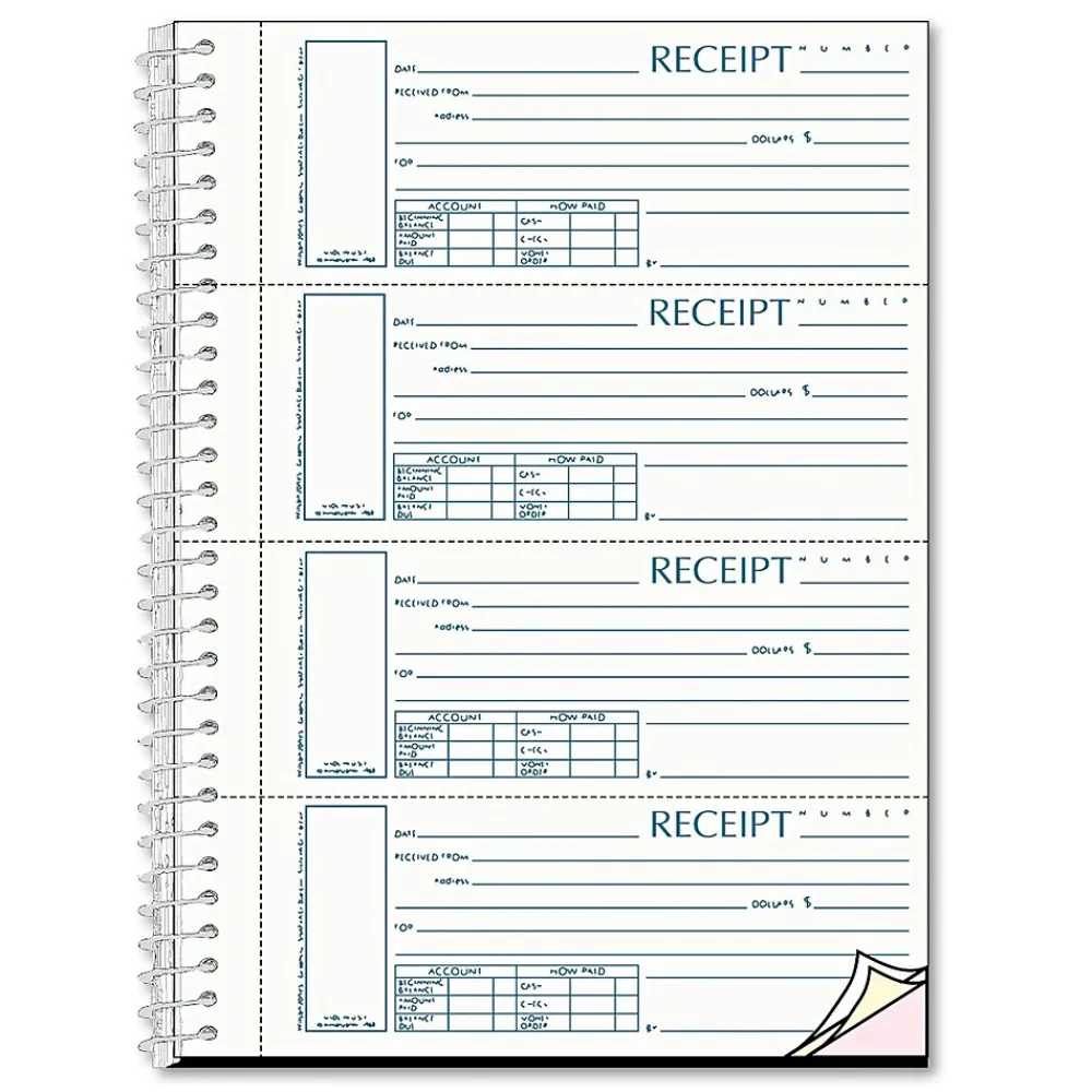Accounting & Record Journals*Rediform Money Receipt Book, 2 3/4" x 7", Carbonless, 120 Sets/Book (S16444WCL)