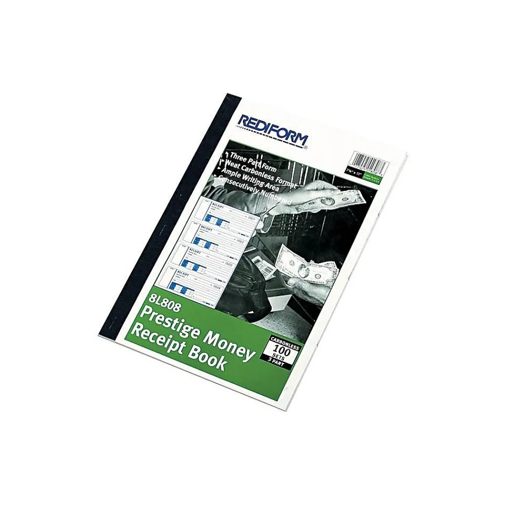 Accounting & Record Journals*Rediform 3-Part Carbonless Receipts Pad, 7"L x 2.7"W, 100 Forms/Pad (8L808)