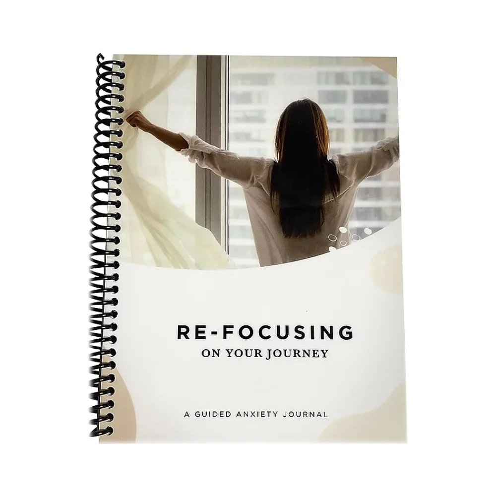 Journals|RE-FOCUS THE CREATIVE OFFICE A Guided Anxiety Journal, 6" x 8", Multicolor (70001)