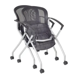 Office Chairs*Regency Cadence Mesh Nesting Chair, Black, 12/Pk (2309BK12PK)
