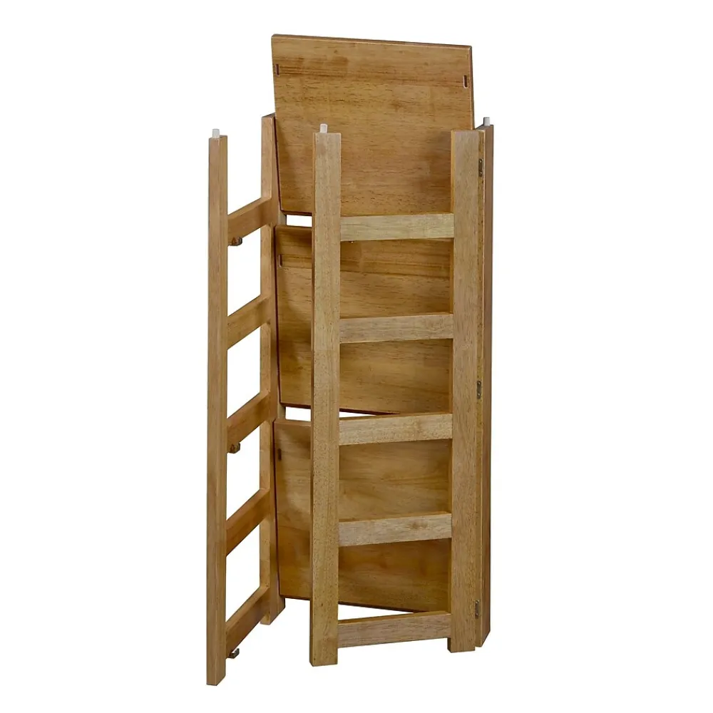 Bookcases*Regency Flip Flop 34" High Square Folding Bookcase- Medium Oak (FFSQ3412MO)