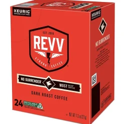 Revv Coffee No Surrender Coffee Keurig® K-Cup® Pods, Dark Roast, 96/Carton (6873CT)