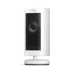 Ring Stick Up Cam Pro Battery Indoor/Outdoor HDR Security Camera, White (B09CKN55DW)