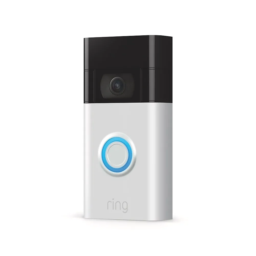 Ring WiFi Wired/Wireless Smart Video Doorbell, Silver (6022381)
