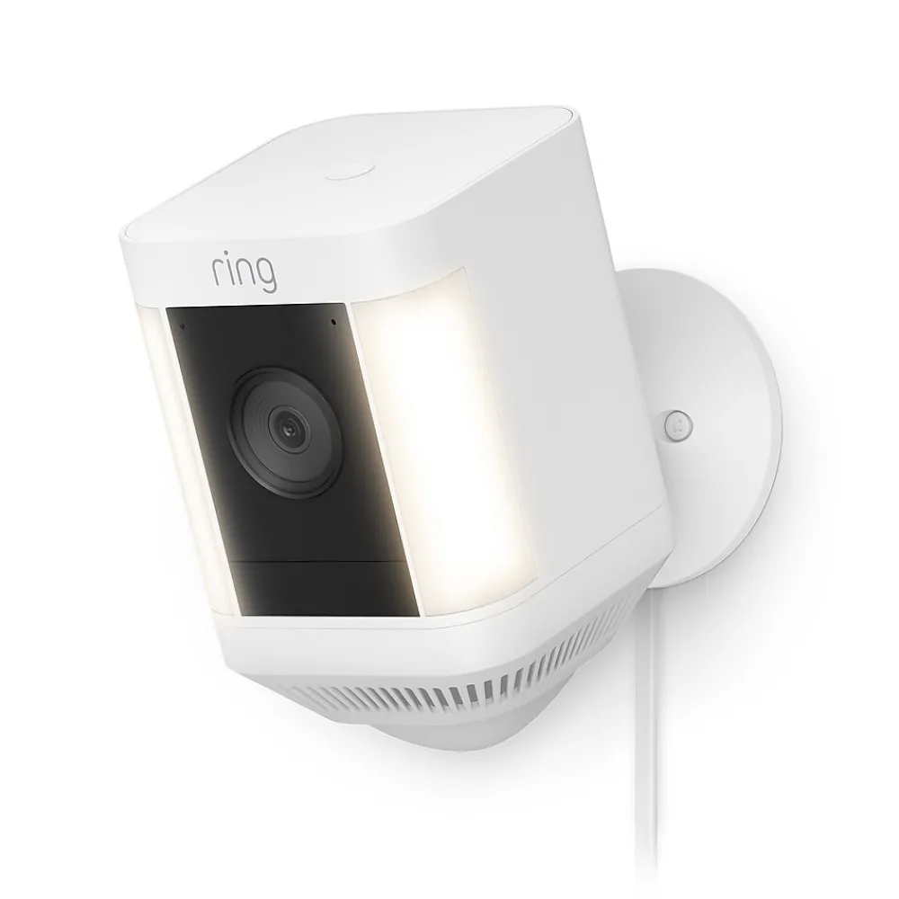 Ring Spotlight Cam Plus Outdoor Wireless Security Camera, White (B09J1TB7TB)