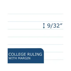 Subject Notebooks|Roaring Spring Paper Products Studio Series 1-Subject Notebooks, 9" x 11", College Ruled, 70 Sheets (11323)