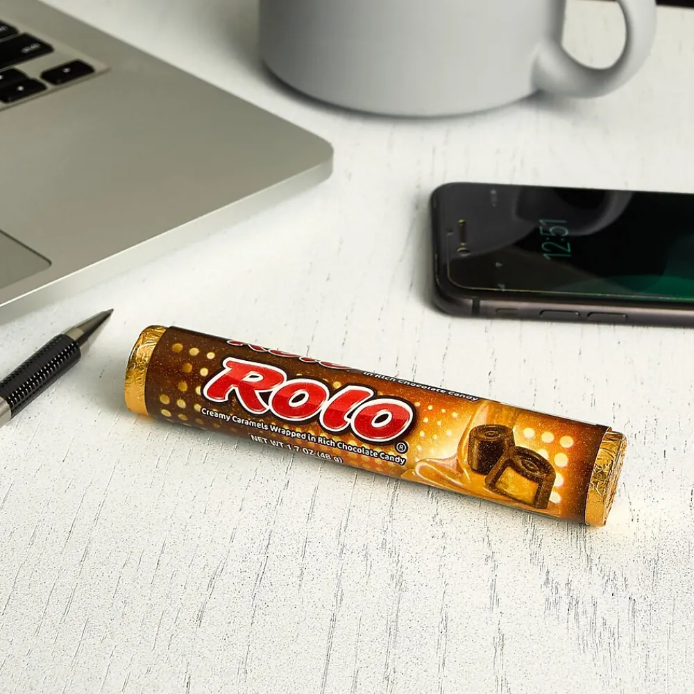 Rolo Milk Chocolate Caramels Candy Rolls, 1.7 oz., 36/Box (HEC24400)