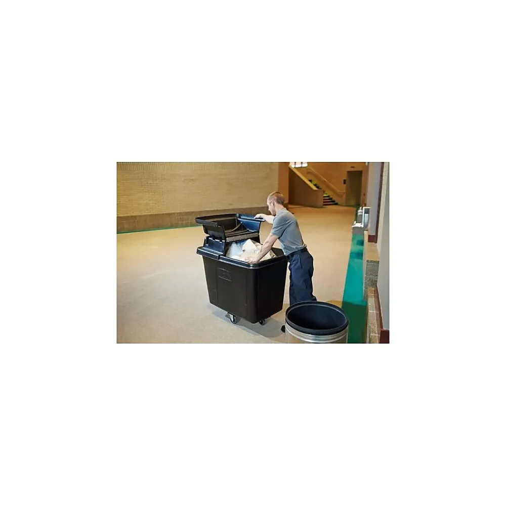 Rubbermaid ® Cube Truck, 500 lbs. Capacity, Black, 37"H x 31"W x 43.75"L