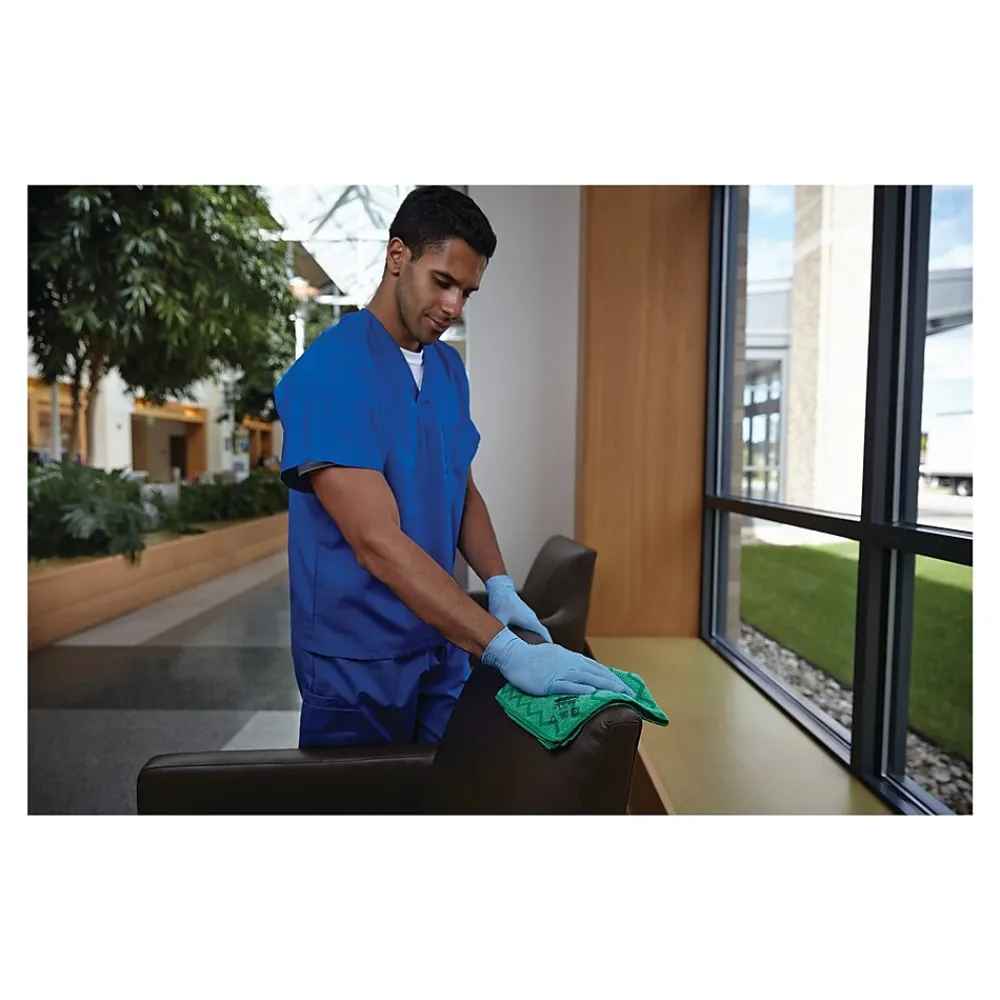 HYGEN Microfiber Cleaning Cloths, 16" x 16", Green, 12 Cloths/Pack (FGQ62000GR00)<Rubbermaid Sale