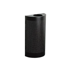Rubbermaid Indoor Trash Can w/ No Lid, Black Steel, 12 Gal. (FGSO1220PLBK)<United Receptacle