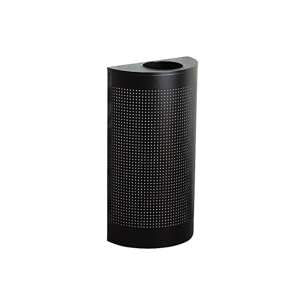 Rubbermaid Indoor Trash Can w/ No Lid, Black Steel, 12 Gal. (FGSO1220PLBK)<United Receptacle