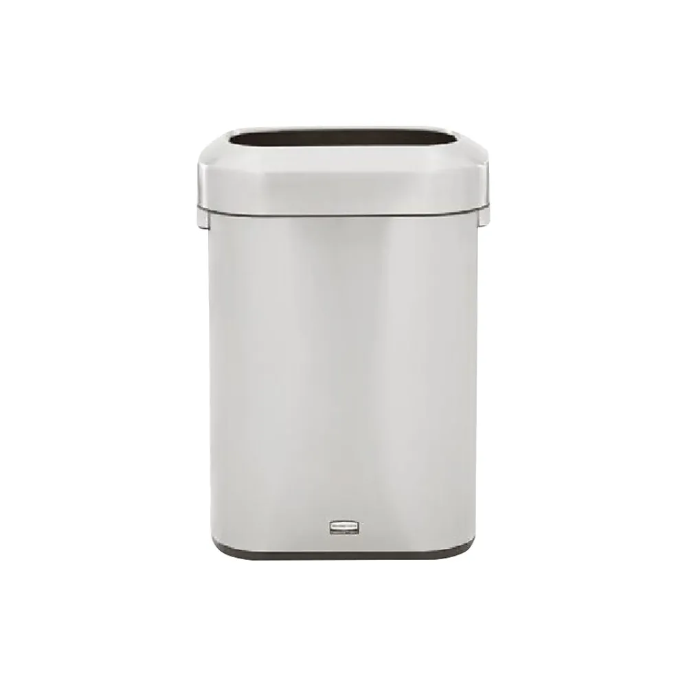 Refine Stainless Steel Indoor Trash Can with Open Lid, 15 Gallon, Silver (2147581)<Rubbermaid Hot