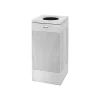 Silhouettes Indoor Trash Can, Stardust Silver Metallic Steel, 16 Gal. (FGSC14EPLSM)<Rubbermaid Best